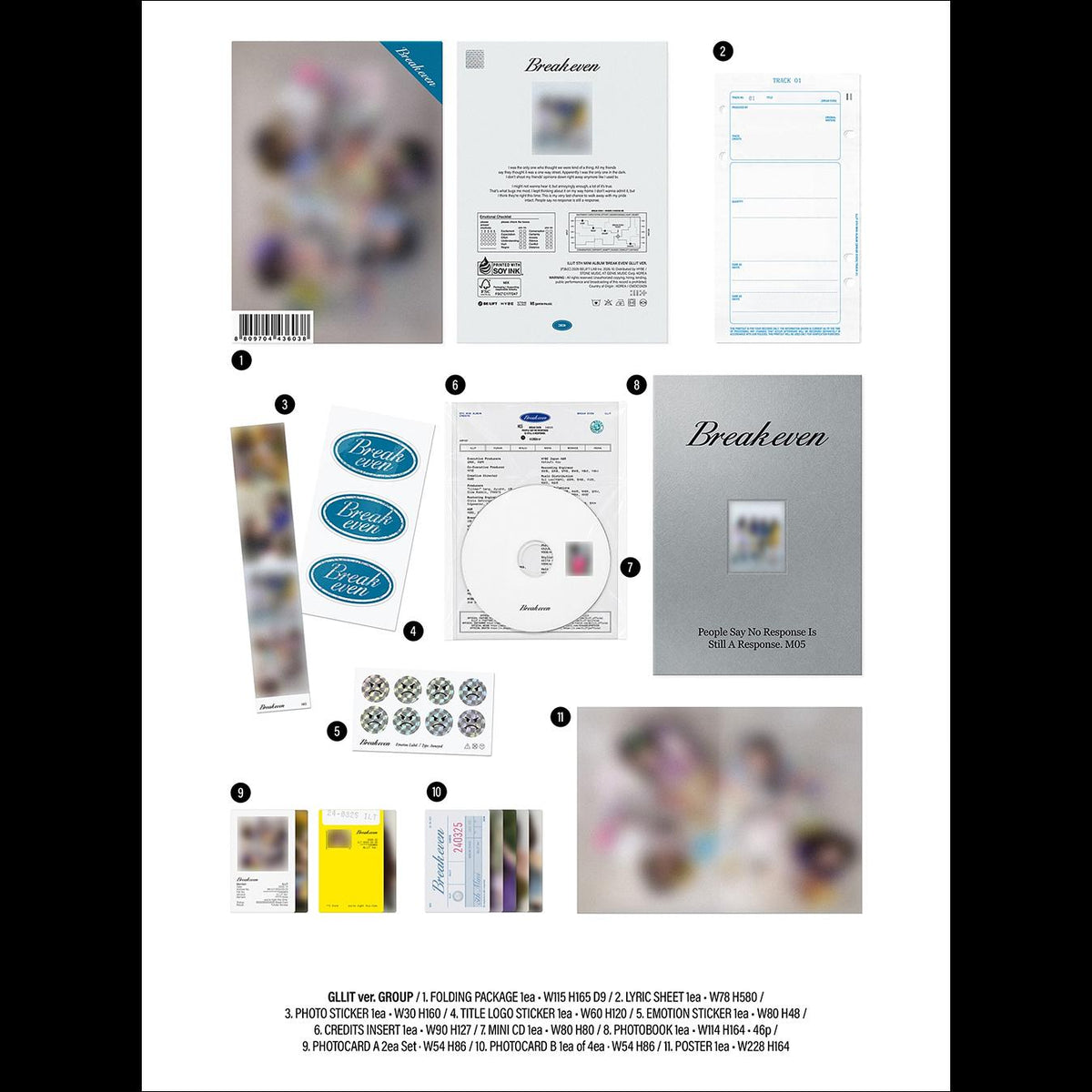 [Pre-order] ILLIT BREAK EVEN GLLIT Ver KPOP Sealed Album + Free Gift