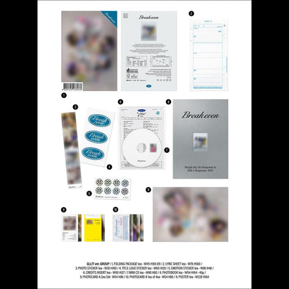 [Pre-order] ILLIT BREAK EVEN GLLIT Ver KPOP Sealed Album + Free Gift