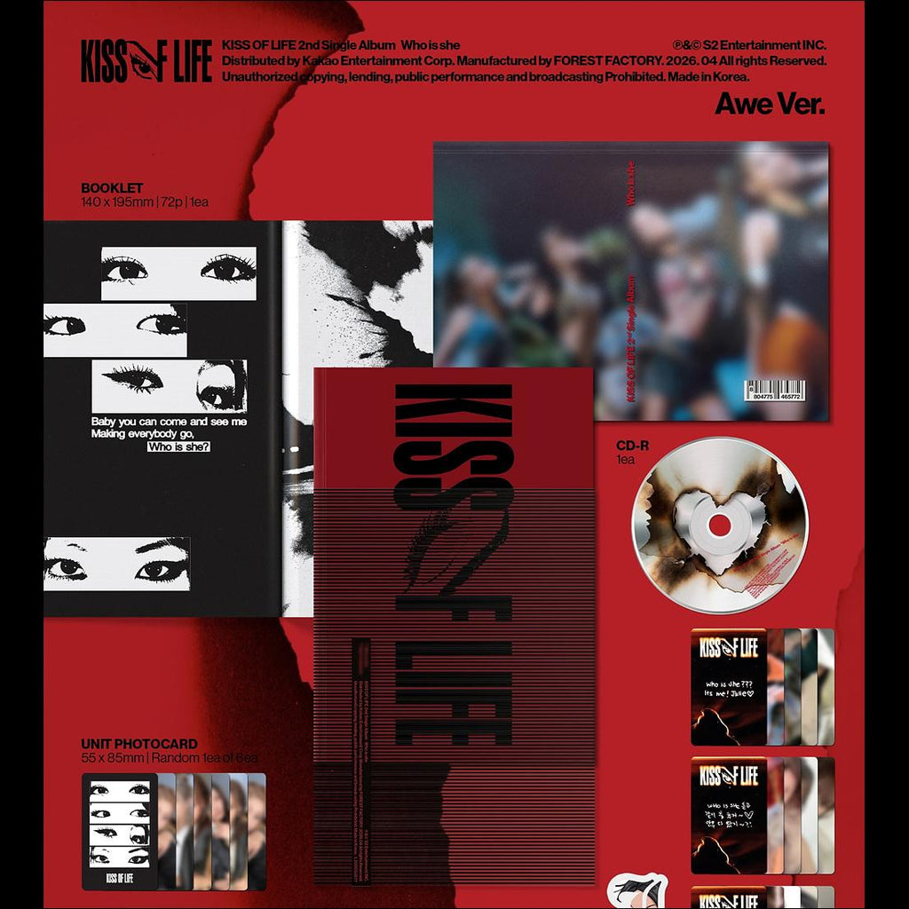 KISS OF LIFE [Who is she] 2nd Single Album (Awe Ver.) + Free Gift
