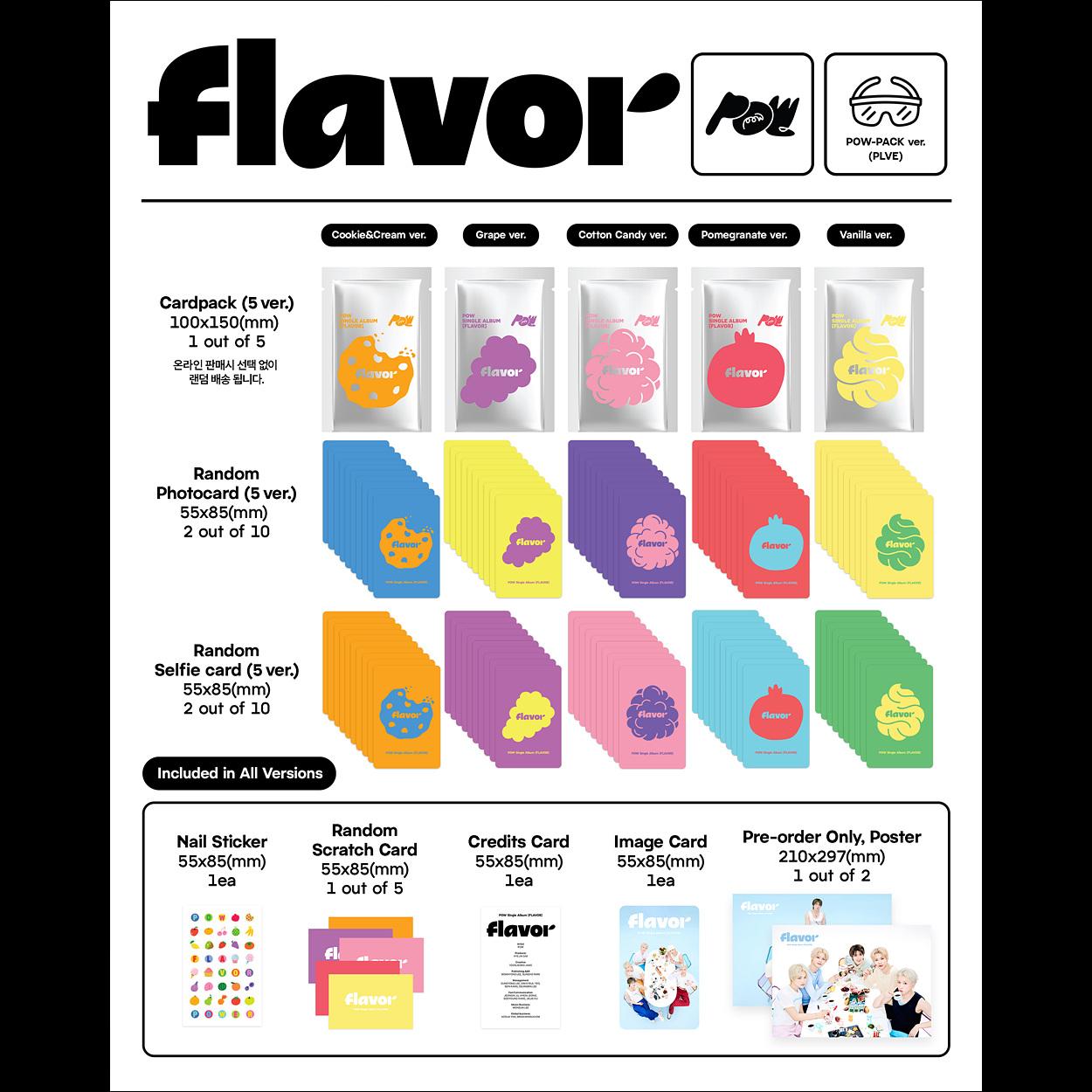 [Pre-order] POW Single Album [FLAVOR] POW-PACK Ver. + Free Gift