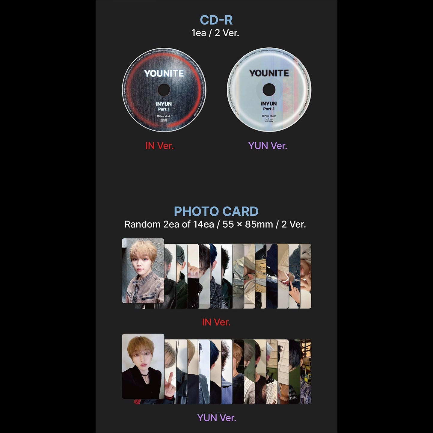 YOUNITE 8TH EP [INYUN Part.1] (IN Ver. / YUN Ver.) + Free Gift