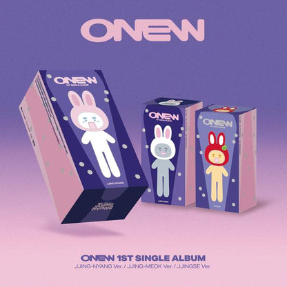 [Pre-order] ONEW 1st Single Album Illusion Plush Keychain KPOP Album (JJING-NYANG Ver./JJING-MEOK Ver./JJINGSE Ver.) + Free Gift