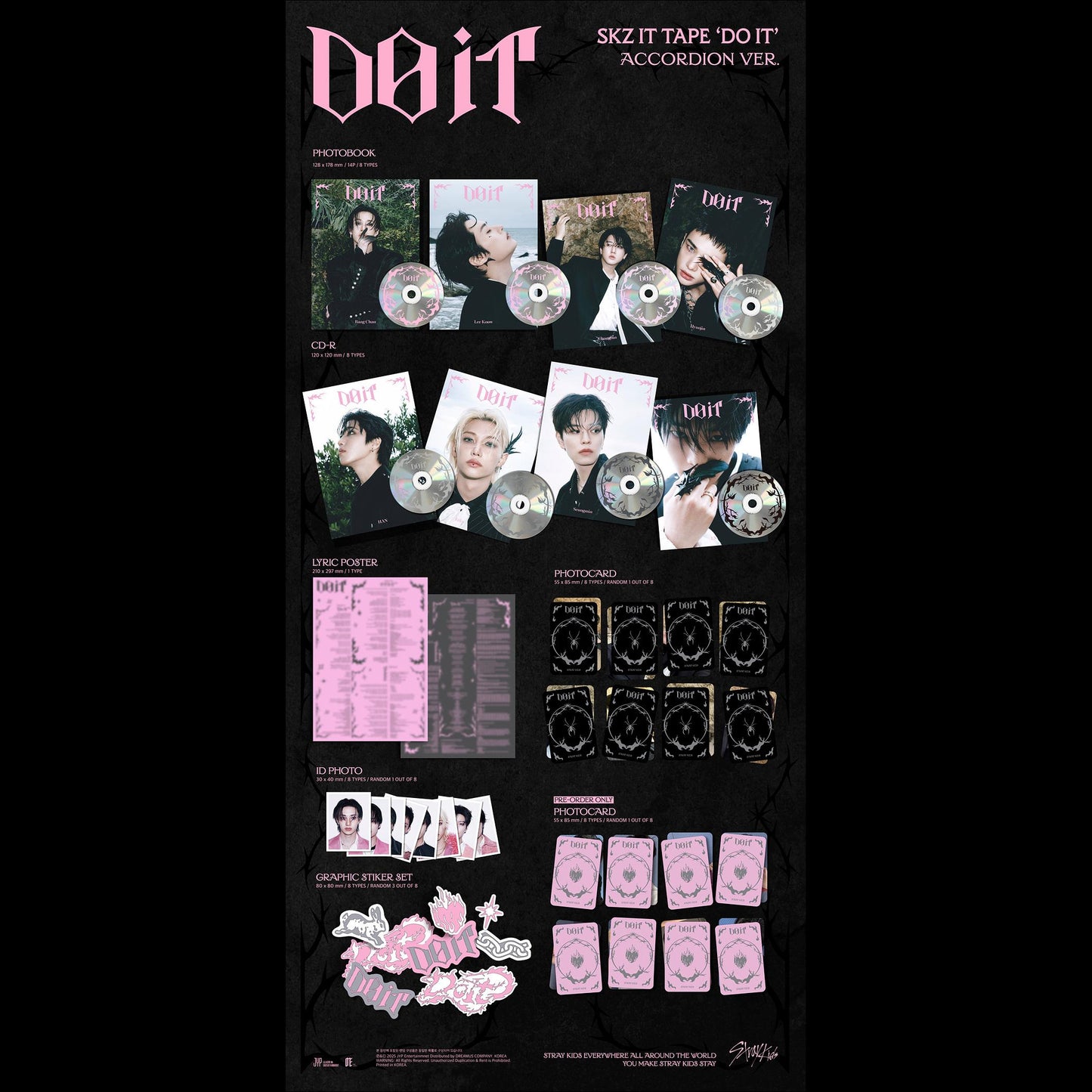 Stray Kids - SKZ IT TAPE 'DO IT' (ACCORDION VER.) + free gift