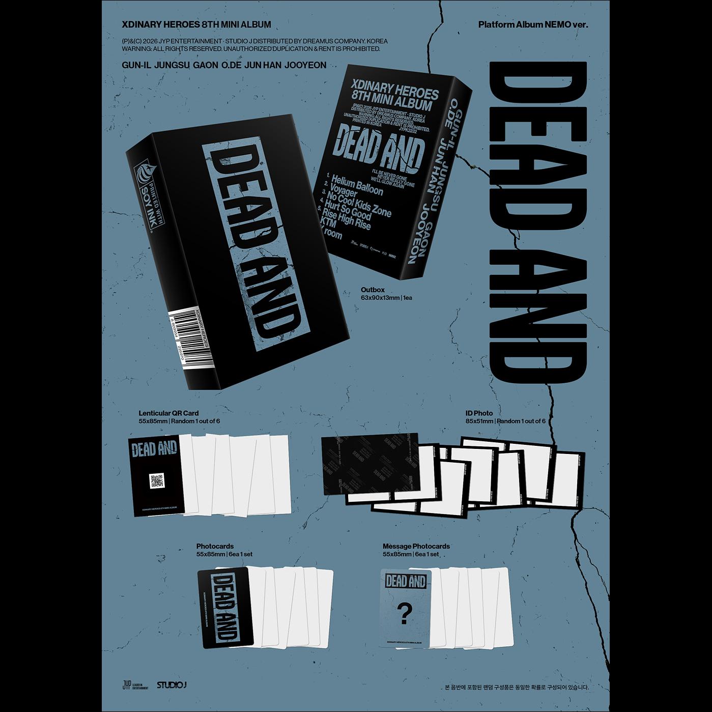 Xdinary Heroes DEAD AND (Platform ver.) / 8th Mini Album + Free Gift