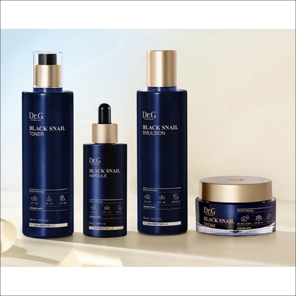 Dr.G BLACK SNAIL Prestige Gift Set (Skin Toner 150ml / Emulsion 150ml / Ampoule 50ml / Cream 50ml)