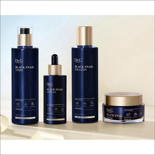 Dr.G BLACK SNAIL Prestige Gift Set (Skin Toner 150ml / Emulsion 150ml / Ampoule 50ml / Cream 50ml)