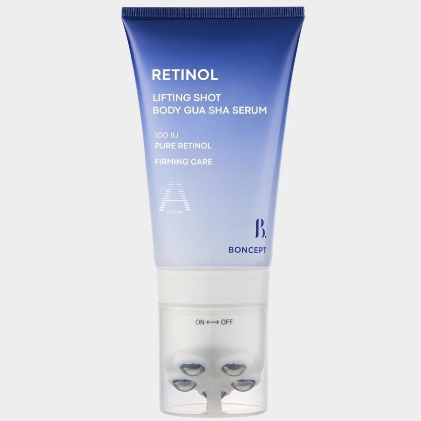 [BONCEPT] Retinol Elasticity Shot Body Guasha Serum - Built-in Body Roller Massage Applicator by LG H&H, 100ml | Olive's K-beauty