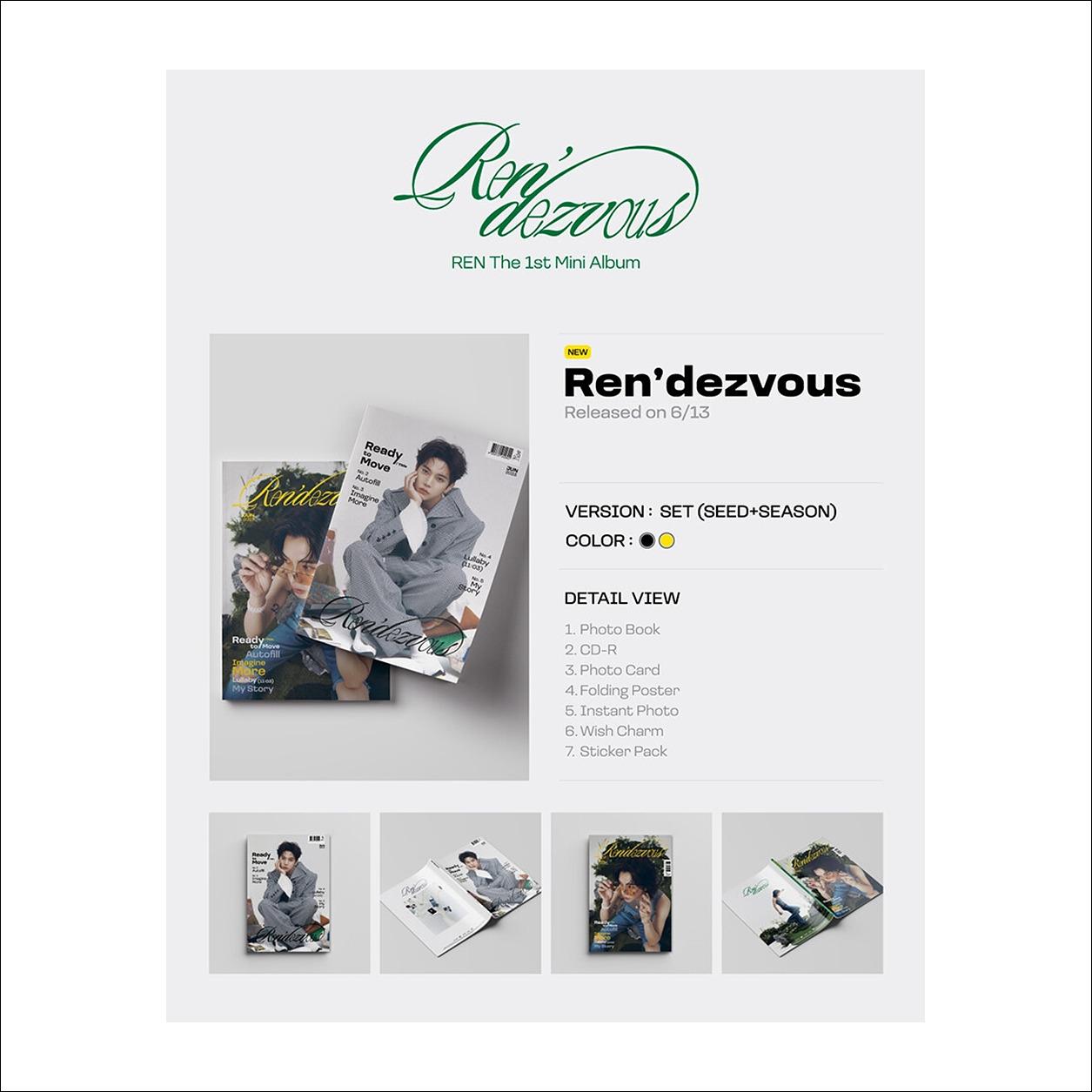 REN(NU'EST) Ren'dezvous Photobook Album (Seed ver. / Season ver.)