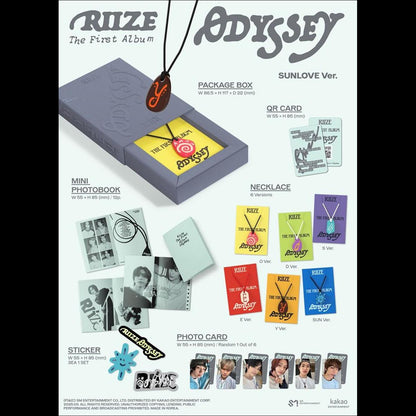 RIIZE [ODYSSEY] SUNLOVE Limited Edition (Smart Album)