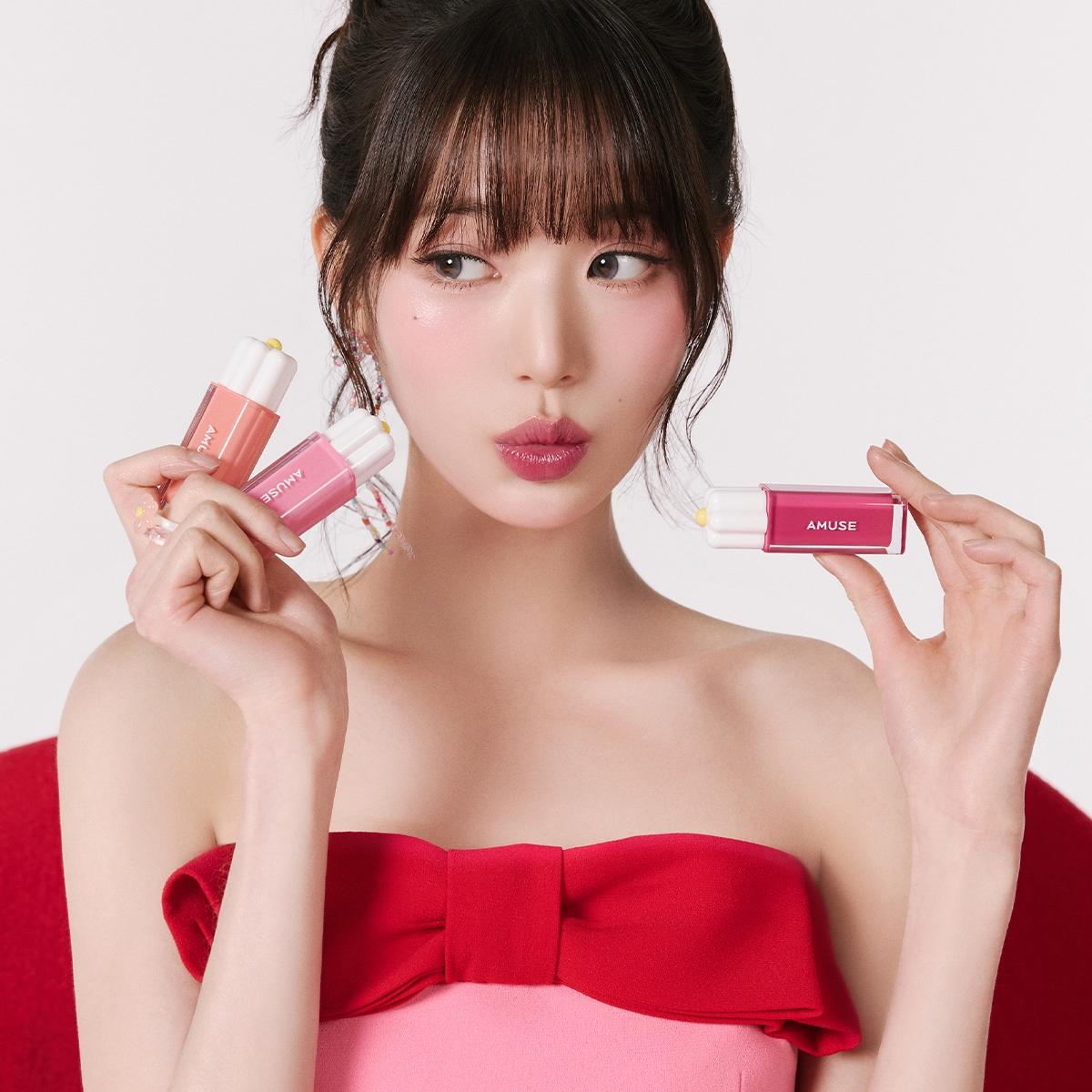 (Jang Wonyoung Pick) AMUSE Dew Tint Long Lasting Water Vegan Lip Tint (1EA/12 Types)