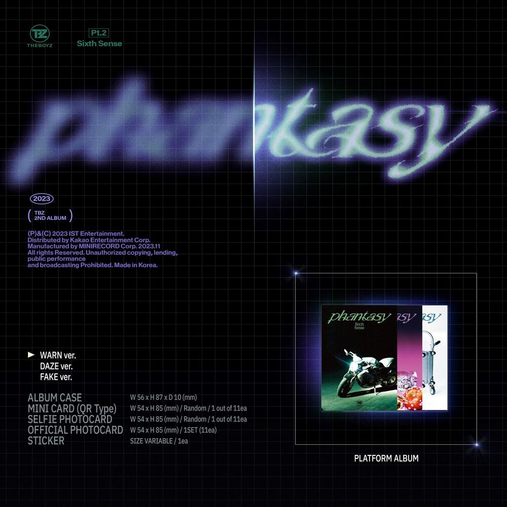 THE BOYZ [Phantasy_ Pt.2 Sixth Sense] Platform ver. (WARN Ver. / DAZE VER. / FAKE VER.)