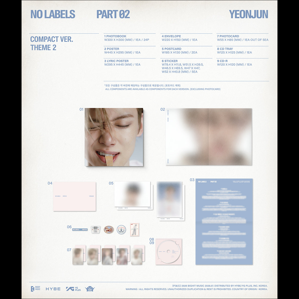 YEONJUN (TOMORROW X TOGETHER) [NO LABELS: PART 02] Compact Ver. + Free Gift
