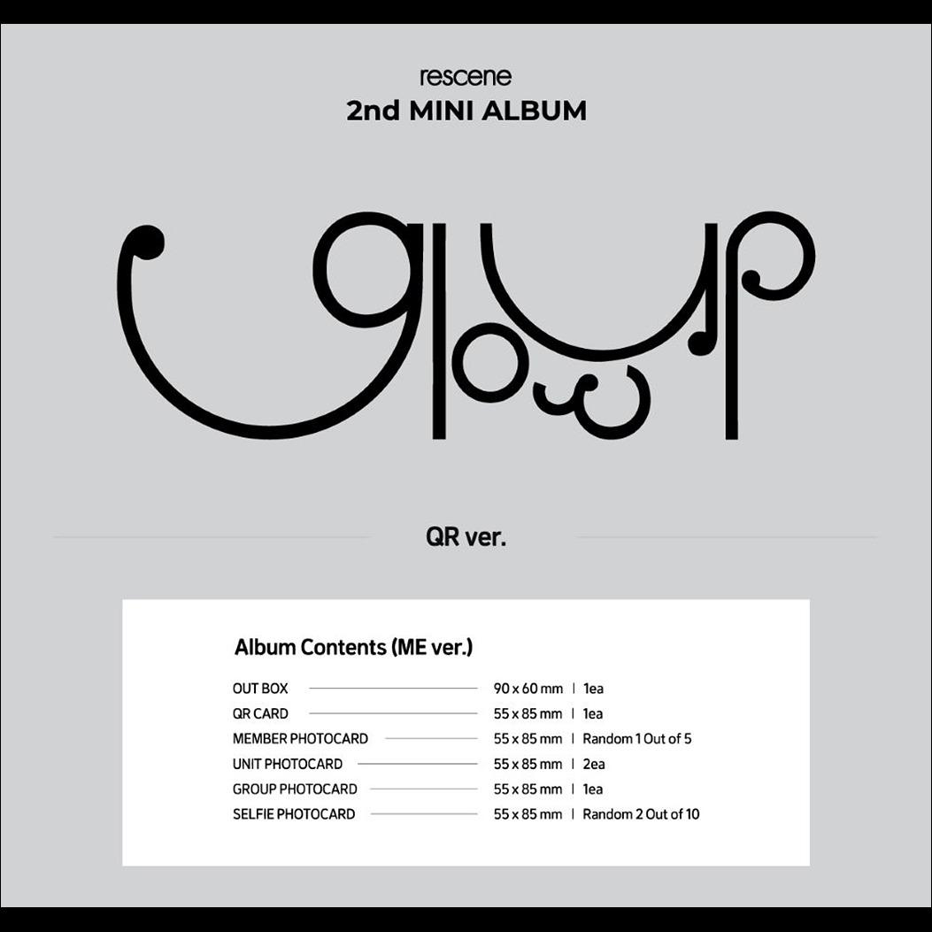 RESCENE [Glow Up] QR VER. (ME VER. / WE VER.) / 2nd MINI ALBUM