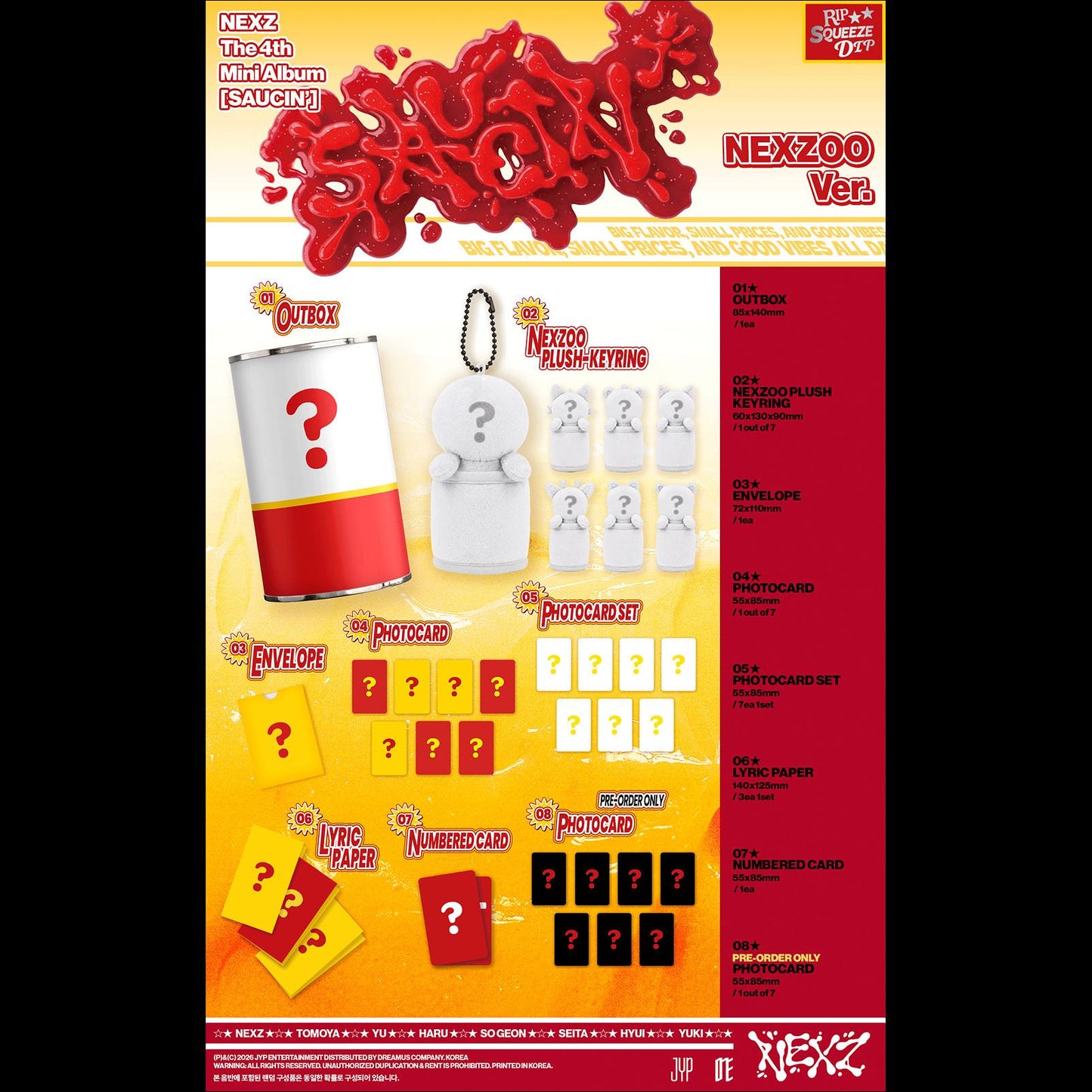 [Pre-order] NEXZ [SAUCIN’] 4th Mini Album (NEXZOO Ver.) + Free Gift