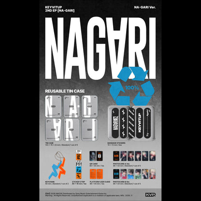 [Pre-order] KEYVITUP [NA-GARI] 2ND EP NA-GARI Version Tin Case Official Sealed Album + Free Gift