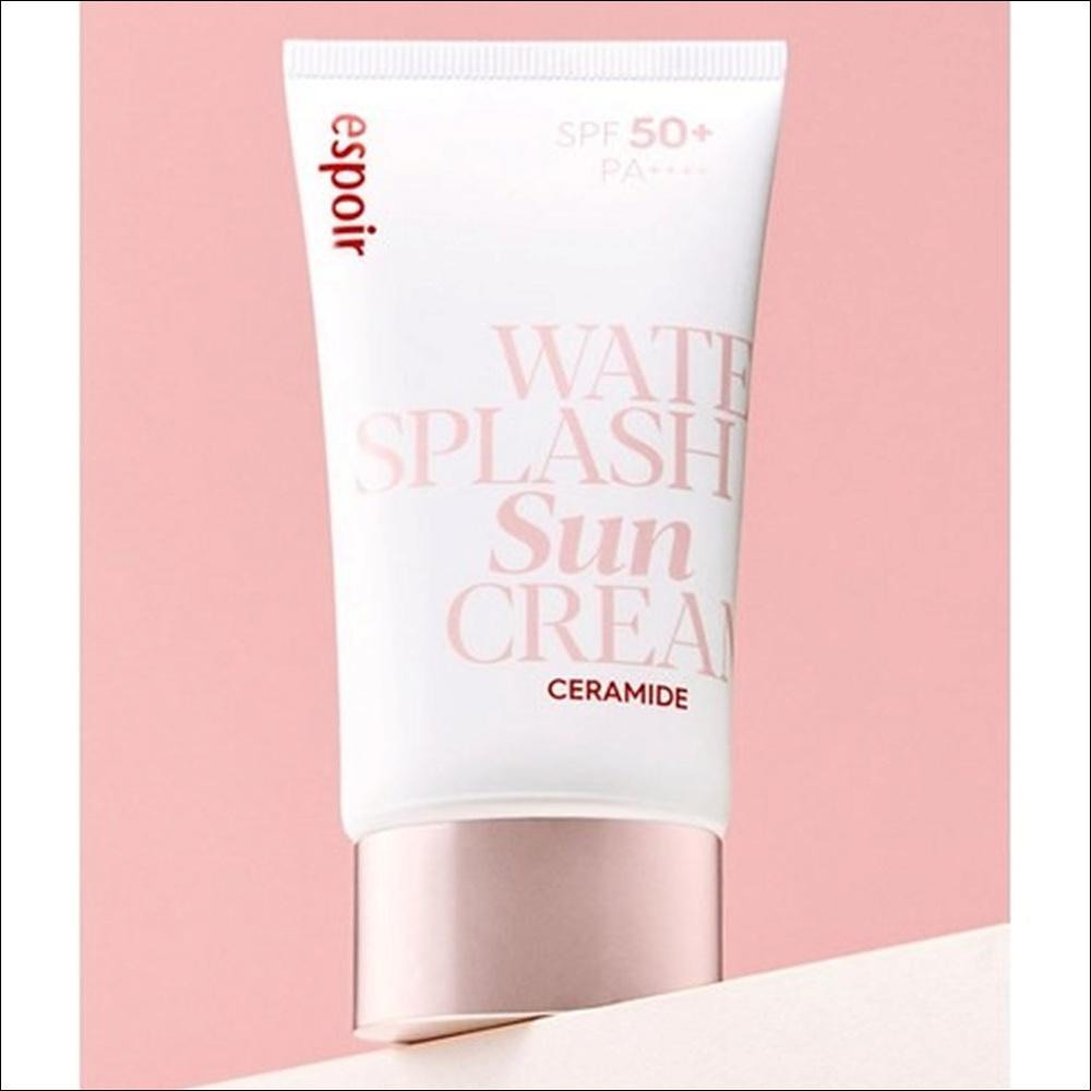 [Espoir] Water Splash Sunscreen Ceramide SPF50+ PA++++ - Hydrating Tone-Up & Barrier Care, 60ml | Olive's K-beauty