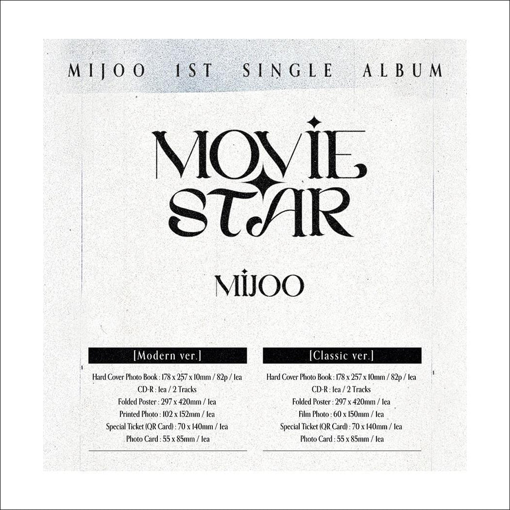 MIJOO(Lovelyz) Movie Star Single Album(Modern ver. / Classic ver.)