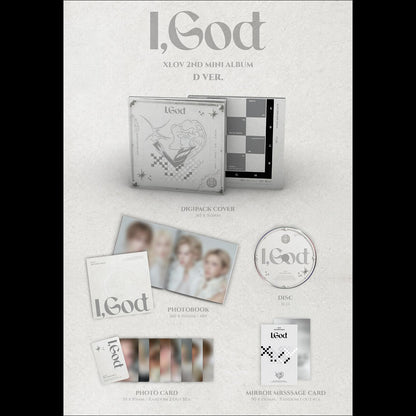 XLOV 2ND MINI ALBUM [I,God] (I VER./G VER./O VER./D VER.) + Free Gift
