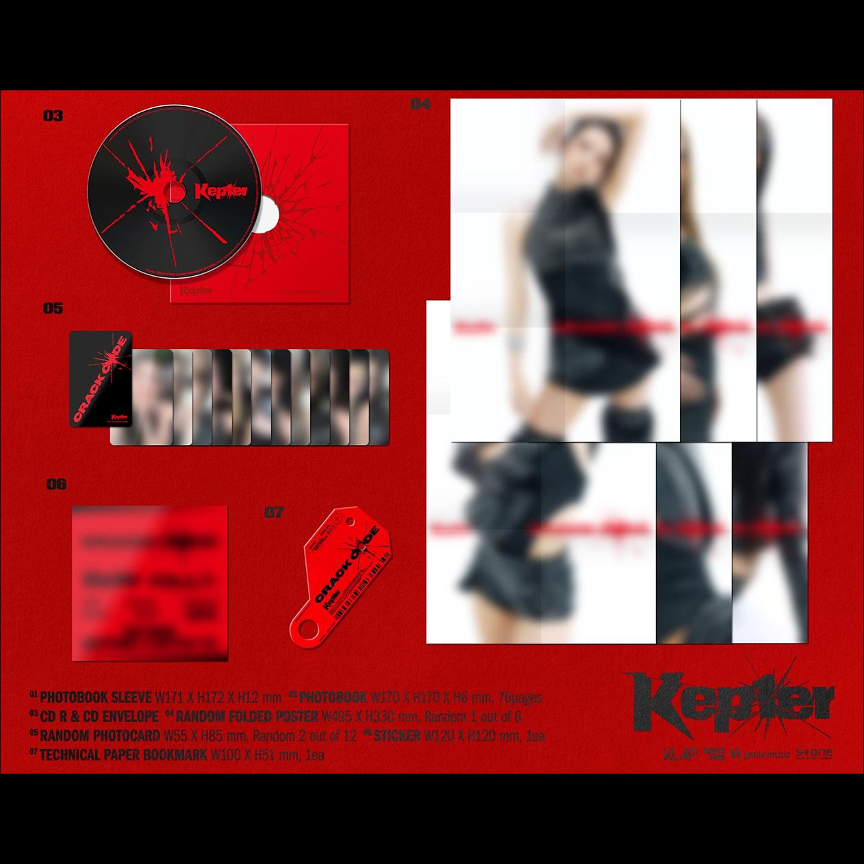 (SET) Kep1er - CRACK CODE 8th Mini Album (LOCKED ver. / UNLOCKED ver.) + Free Gift