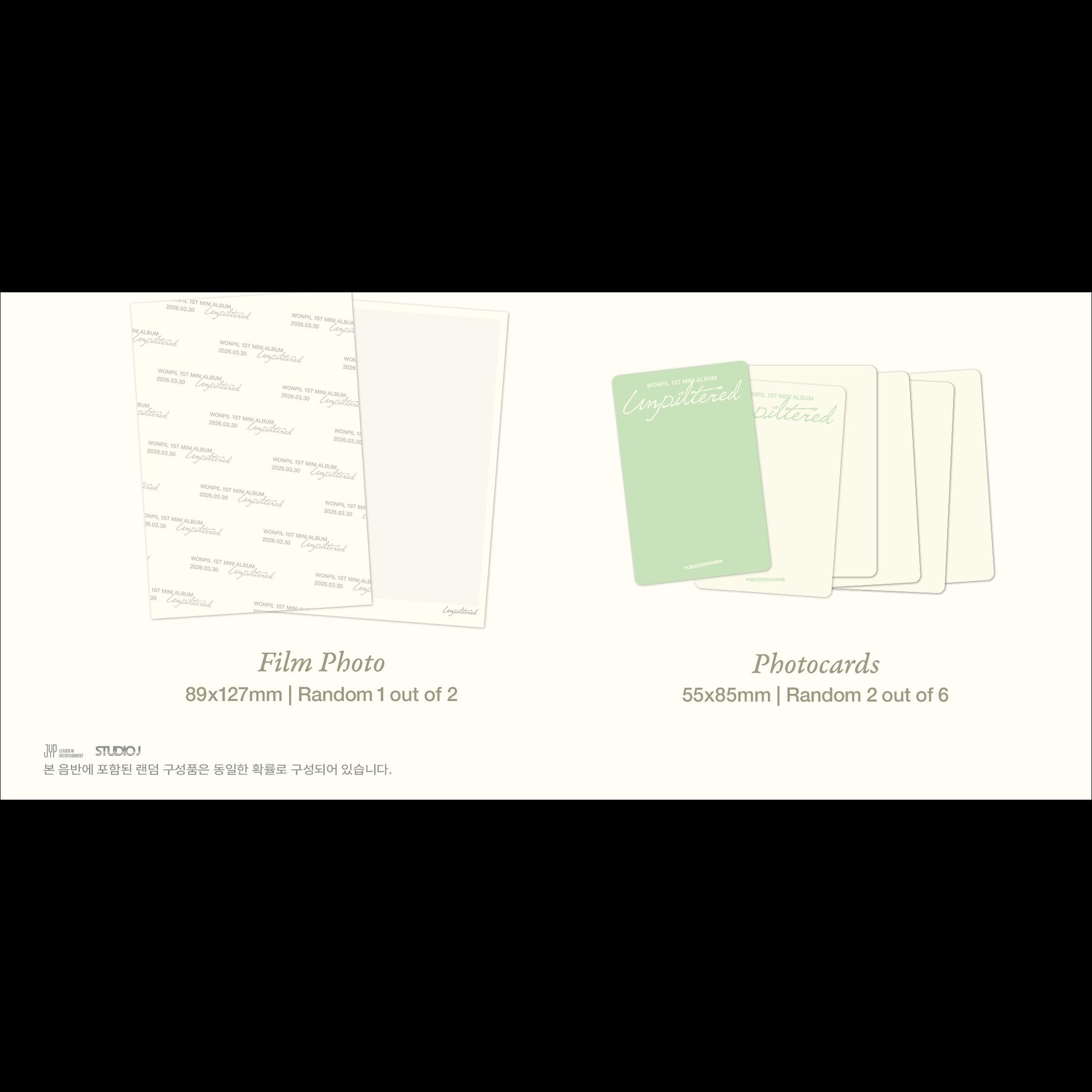 WONPIL(DAY6) - Unpiltered Album Book Pouch ver. + Free Gift