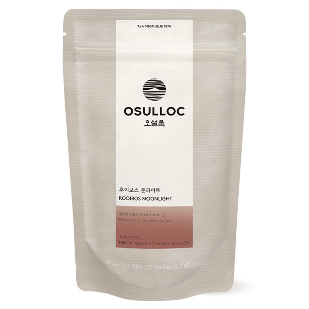 OSULLOC Rooibos Moonlight Tea Bags Caffeine-Free Sweet Pear Vanilla Blended Herbal Tea 40g