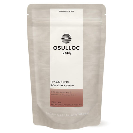 OSULLOC Rooibos Moonlight Tea Bags Caffeine-Free Sweet Pear Vanilla Blended Herbal Tea 40g