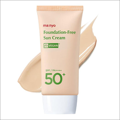 [Manyo Factory] Foundation-Free Sun Cream SPF50+ PA++++ - Natural Tone-Up & Smooth Skin Texture, 50ml | Olive's K-beauty