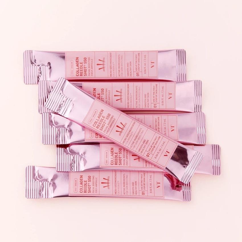 [VT COSMETICS] Collagen Reedle Shot S50 Facial Boosting First Ampoule - Anti-Aging Firming Booster Skincare, 2ml x 6ea (1 Pack) | Olive's K-beauty