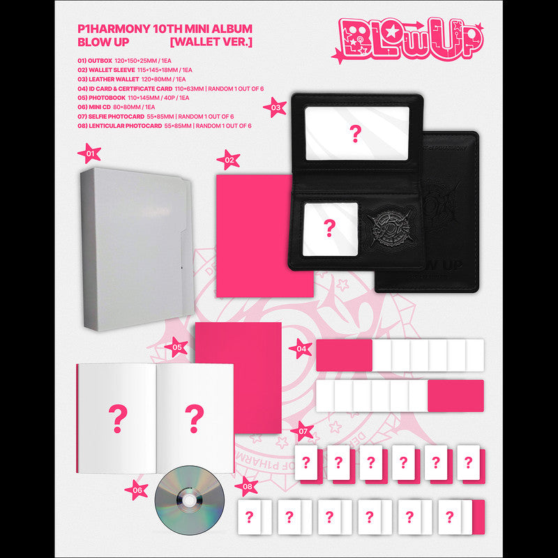 [Pre-order] P1Harmony 10th Mini Album BLOW UP Wallet Version Official Sealed Album + Free Gift