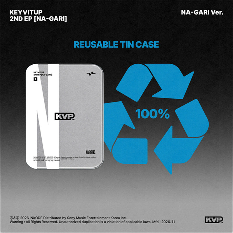 [Pre-order] KEYVITUP [NA-GARI] 2ND EP NA-GARI Version Tin Case Official Sealed Album + Free Gift
