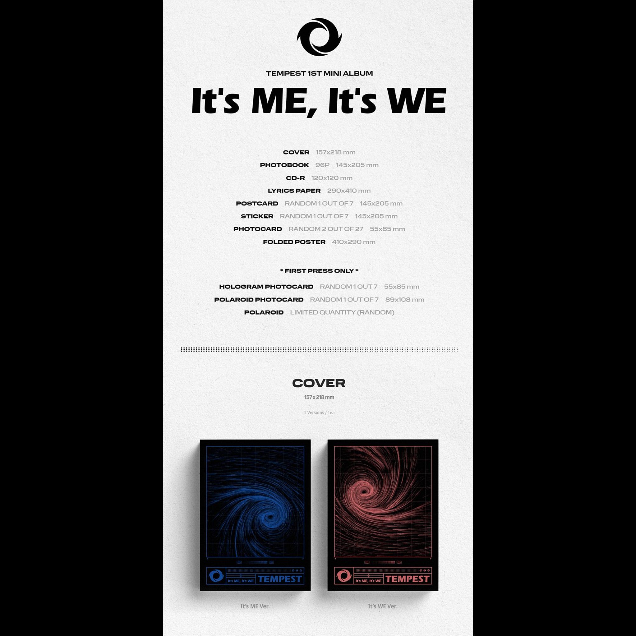 TEMPEST [It's ME, It's WE] 1st Mini Album