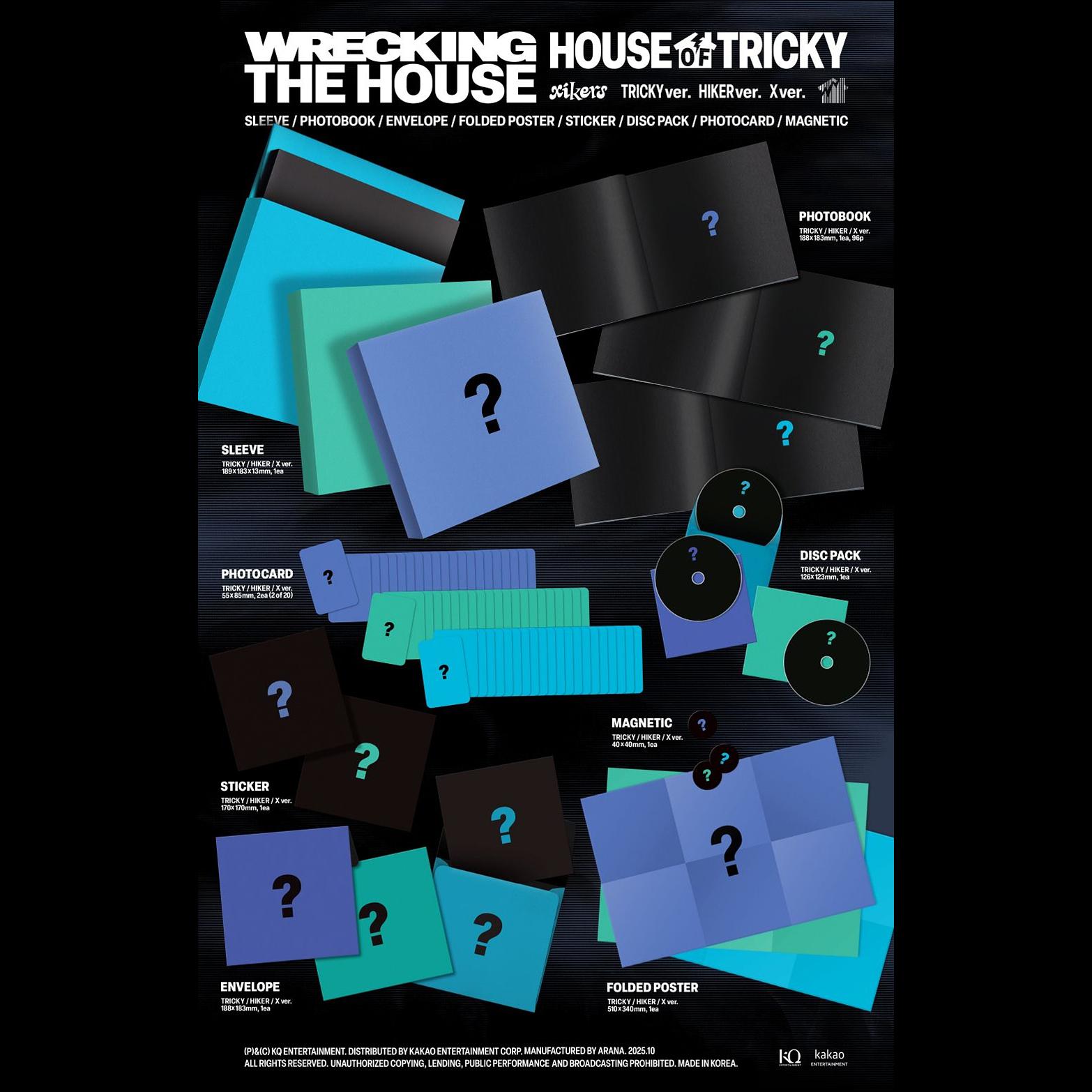 xikers [HOUSE OF TRICKY  WRECKING THE HOUSE](TRICKY ver. / HIKER ver. / X ver.) + Free Gift