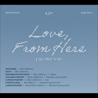 [Pre-order] KIM JAE HWAN [Love, From Here] (Love, Ver. / From Here Ver.) + Free Gift