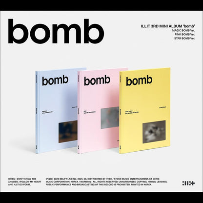 ILLIT Bomb 3rd Mini Album (MAGIC BOMB Ver. / PINK BOMB Ver. / STAR BOMB Ver.)