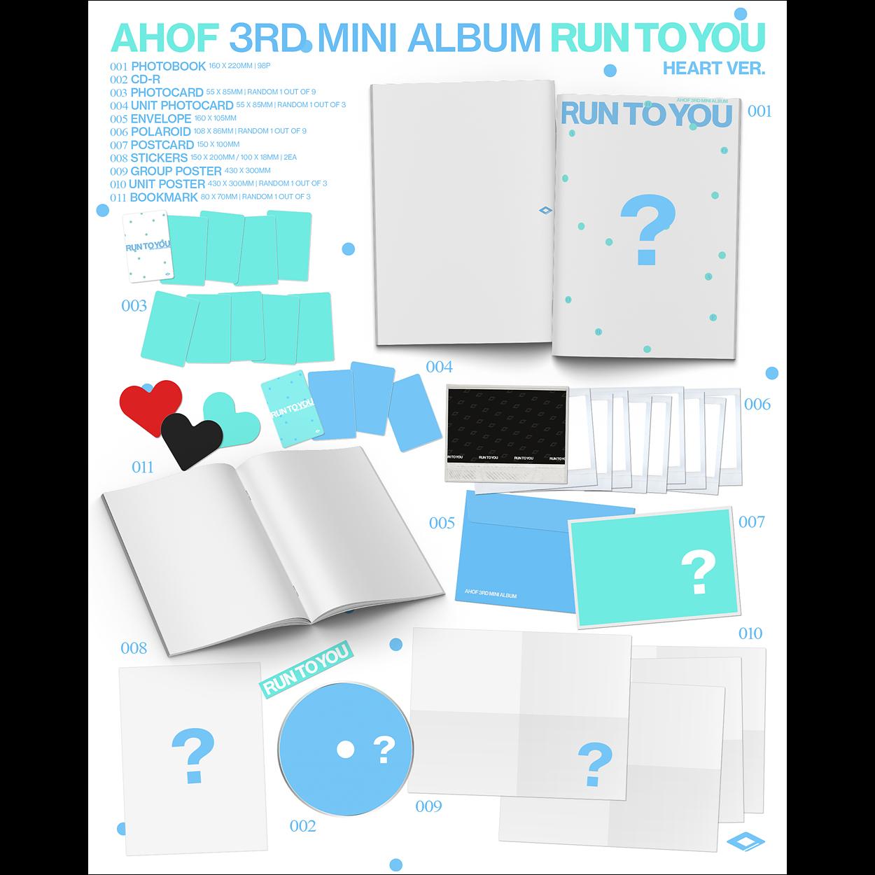 AHOF [RUN TO YOU] PHOTOBOOK Ver. / 3rd Mini Album + Free Gift