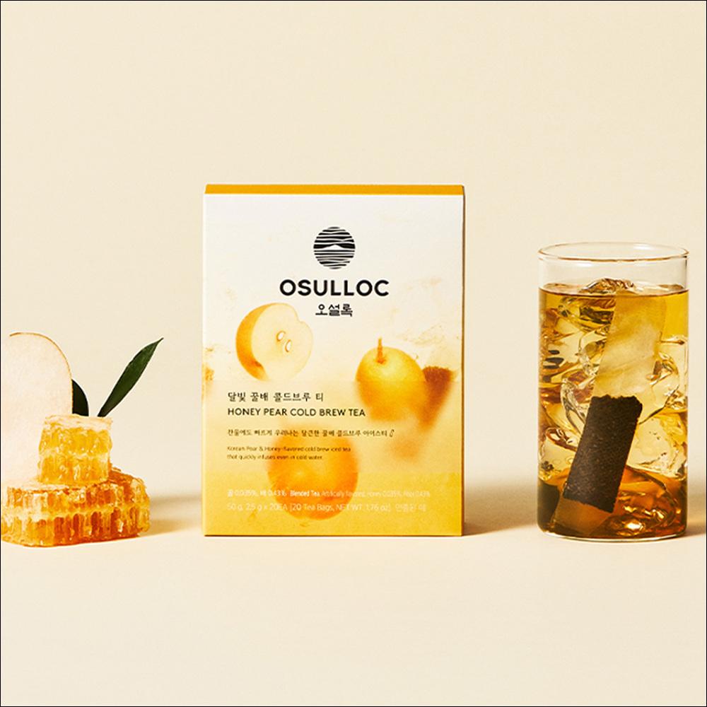 OSULLOC Honey Pear Cold Brew Iced Tea Bags Quick Infusion Korean Fruit Blended Tea 50g