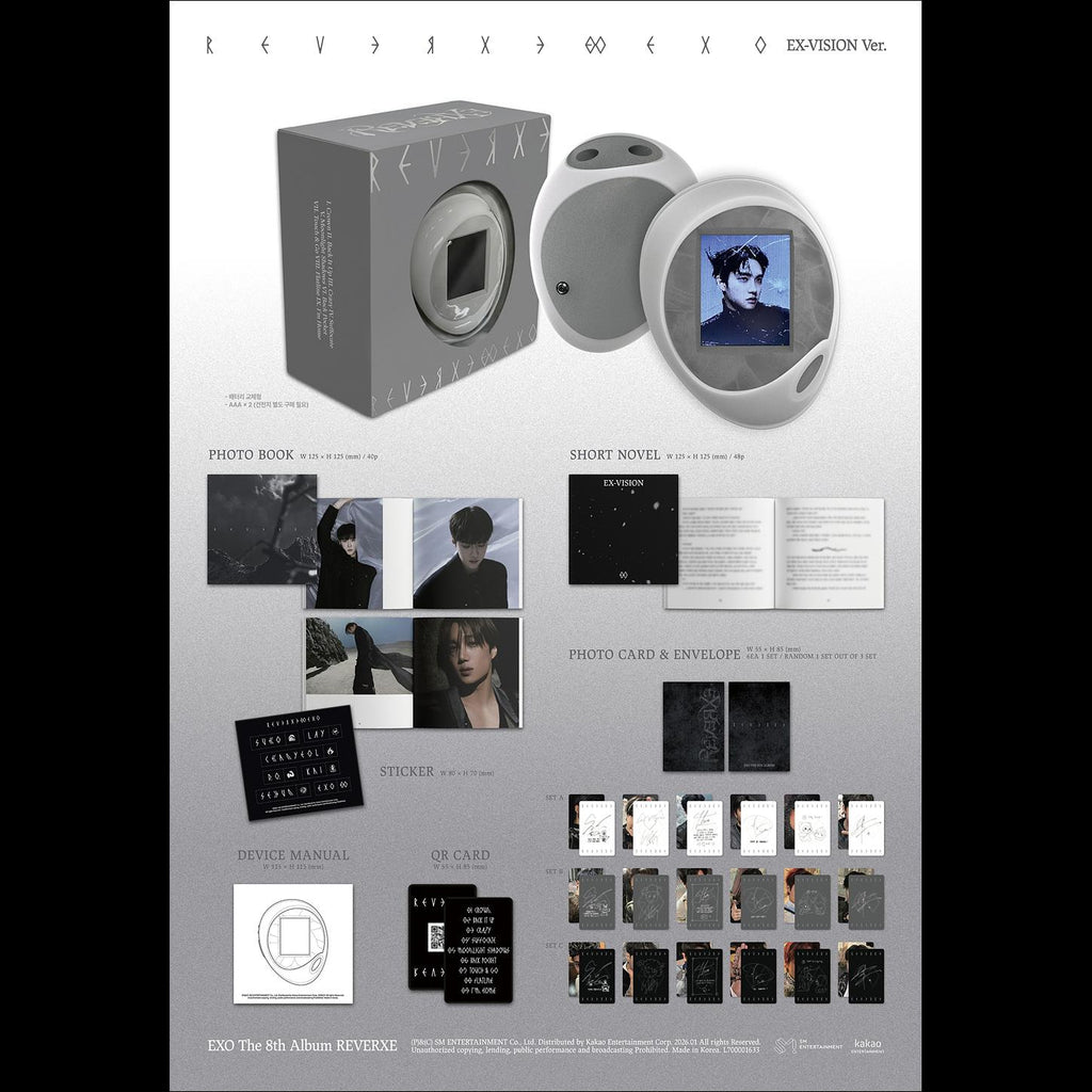 (EX-VISION Ver.) EXO [REVERXE] 8th Album + Free Gift