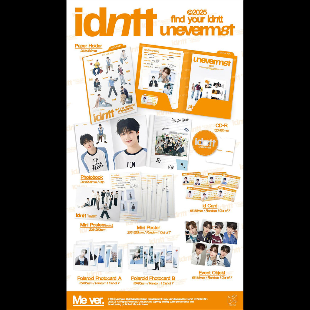 idntt <unevermet> (Me ver. / We ver.) Mini Album