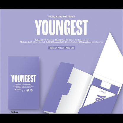 [Pre-order] Young K (DAY6) YOUNGEST Platform Album FANS ver. 2nf Full Album + Free Gift