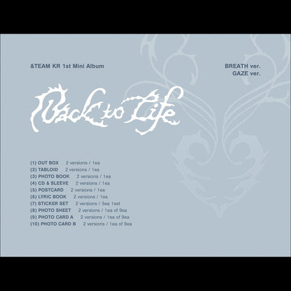 &TEAM - Back to Life (BREATH ver. / GAZE ver.) / KR 1st Mini Album
