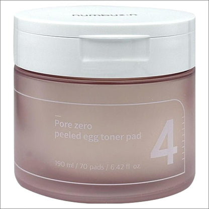 numbuzin No.4 Pore Zero Peeled Egg Toner Pad – 70 Pads (190ml)