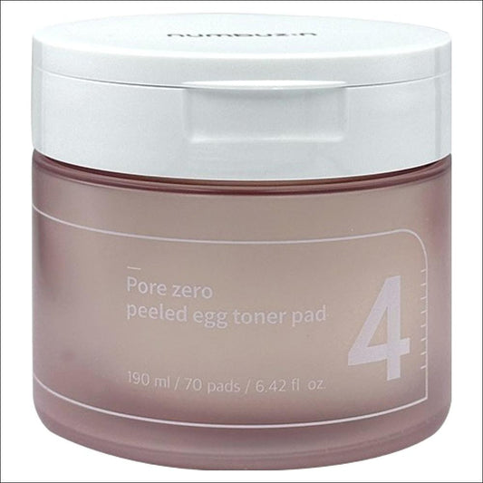 numbuzin No.4 Pore Zero Peeled Egg Toner Pad – 70 Pads (190ml)