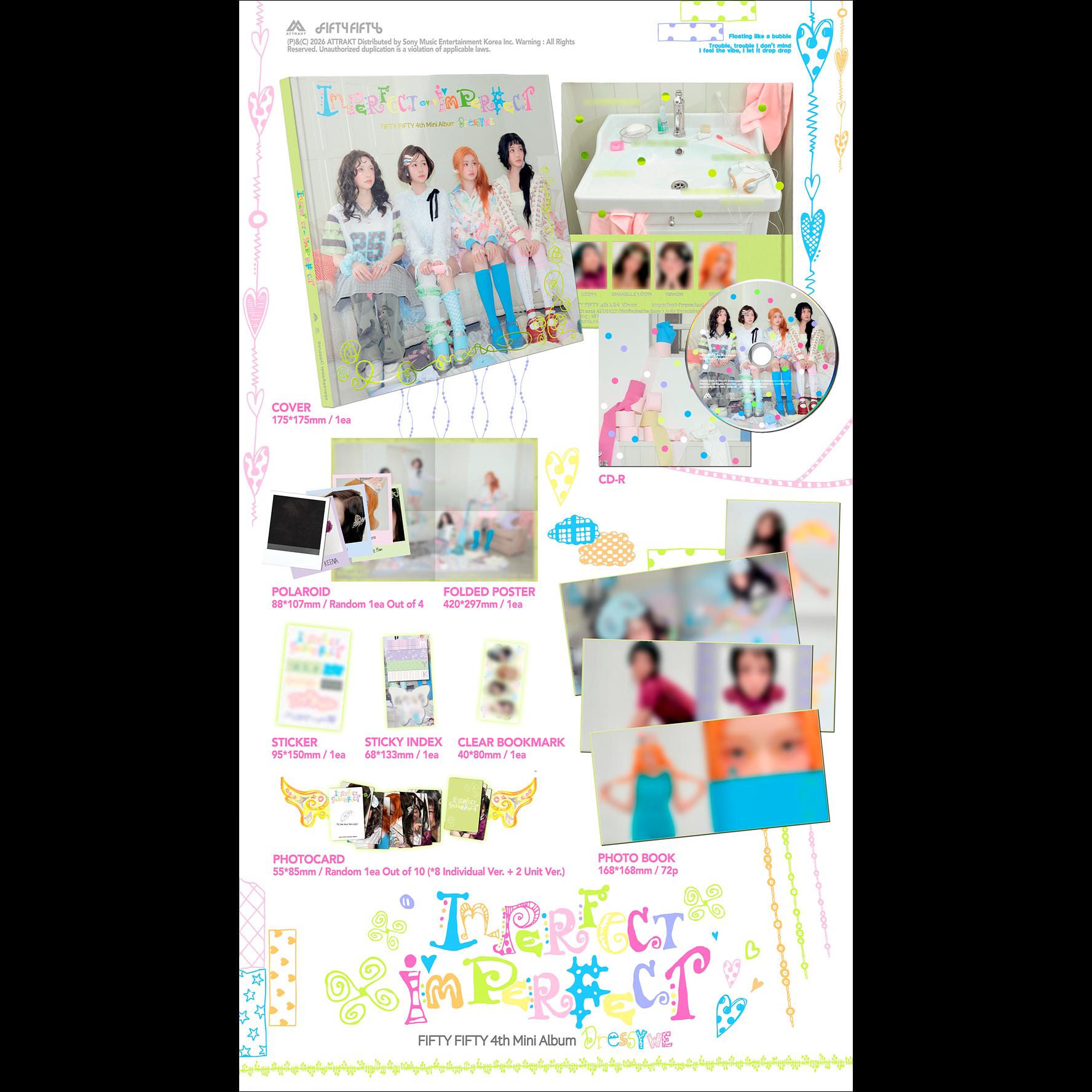 FIFTY FIFTY [Imperfect-Imperfect] 4th Mini Album + Free Gift