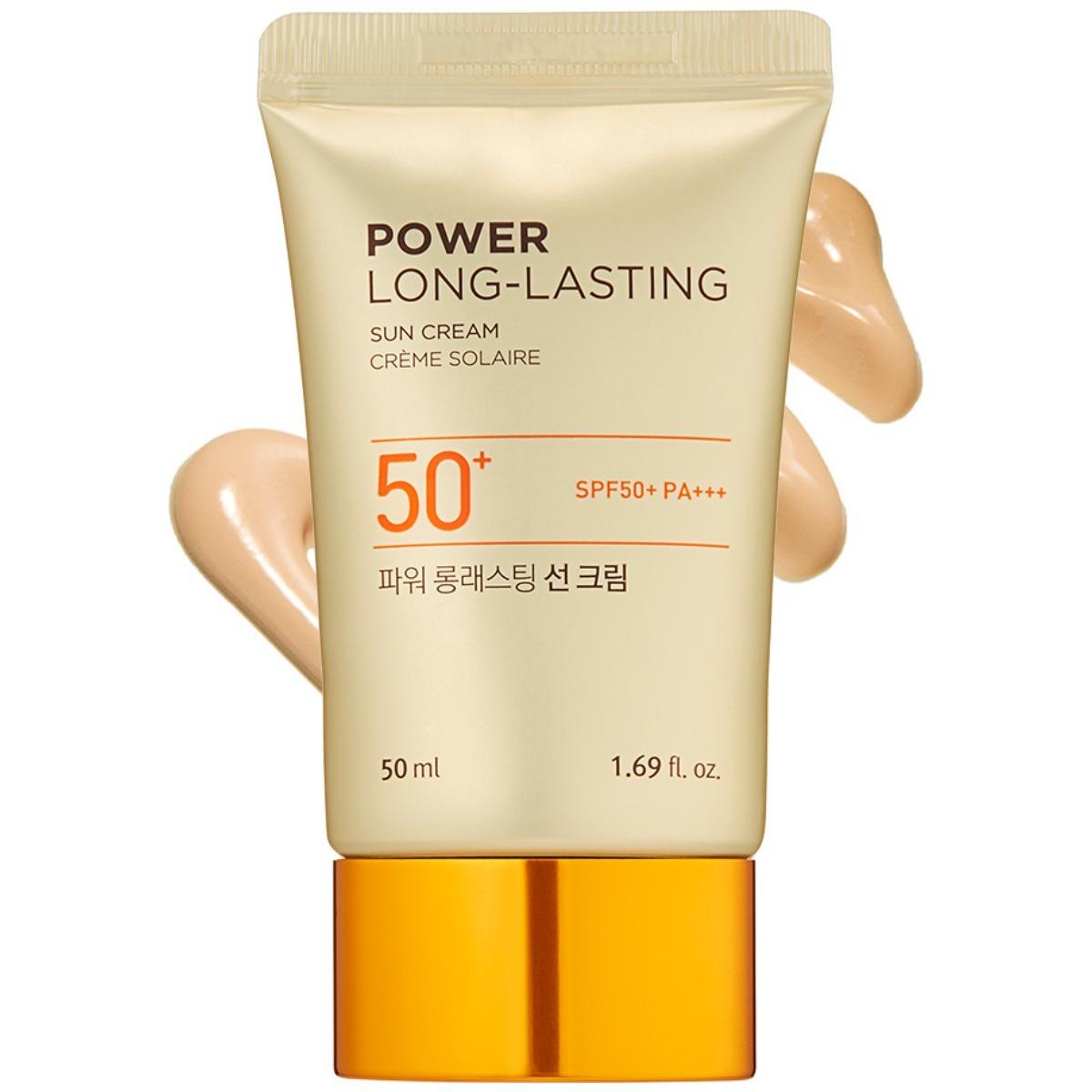 [The Face Shop] Natural Eco Power Long-Lasting Sun Cream SPF50+ PA+++ - Waterproof & Foundation-Free, 50ml | Olive's K-beauty