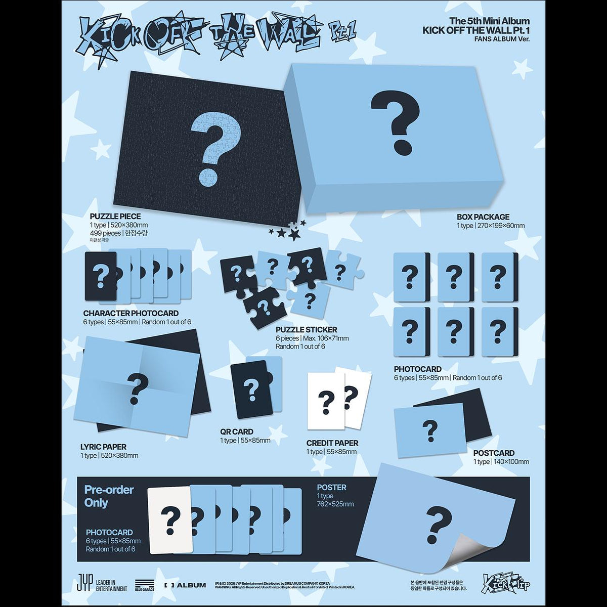 [Pre-order] KickFlip [KICK OFF THE WALL Pt.1] 5th Mini Album (FANS ALBUM Ver.) + Free Gift