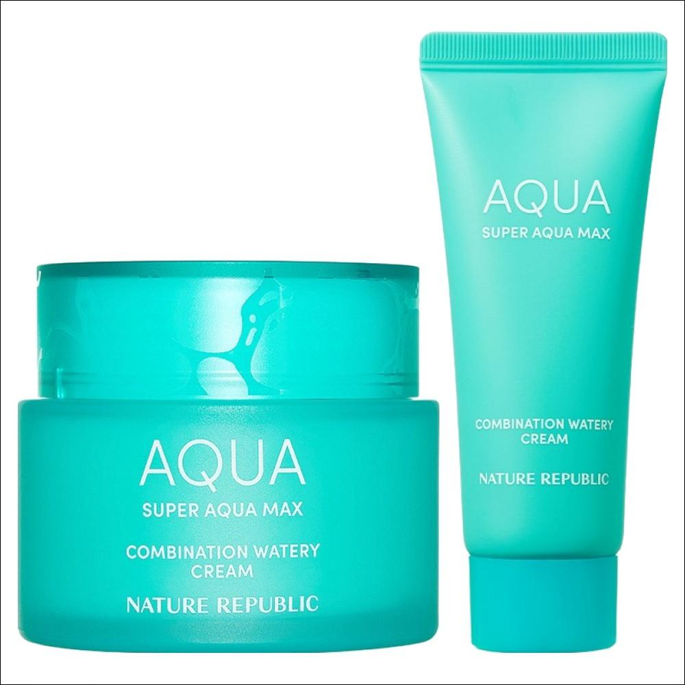 Nature Republic Super Aqua Max Combination Watery Cream Set (120ml Big Size + 40ml Special Gift)