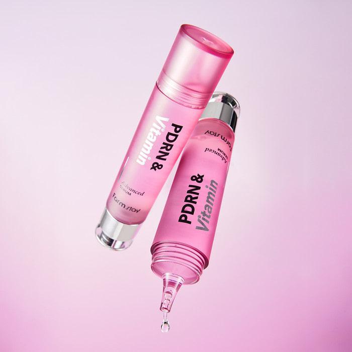 [Farmstay] PDRN & Vitamin Advanced Serum (30ml) | Rejuvenating & Brightening Face Essence, K-Beauty