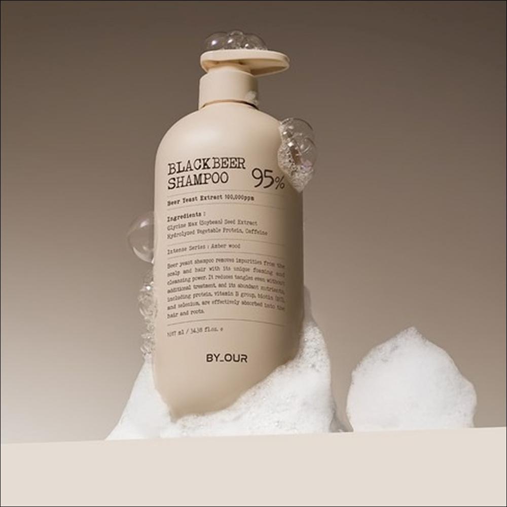 [BYOUR] Black Beer Yeast Anti-Hair Loss Shampoo 1.017L - Sweet Woody Scent, Scalp Care & Hair Thickening (Authentic)