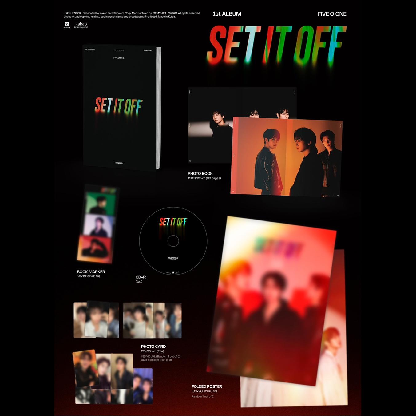 FIVE O ONE [SET IT OFF] 1st Album (CD) + Free Gift