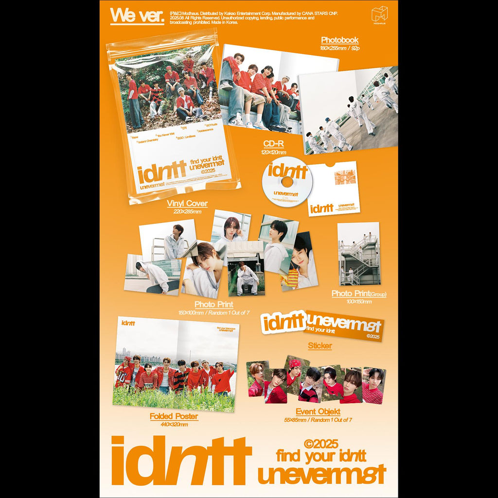 idntt <unevermet> (Me ver. / We ver.) Mini Album